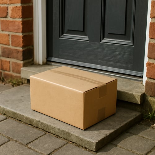 photographic A parcel left on a doorstep-1